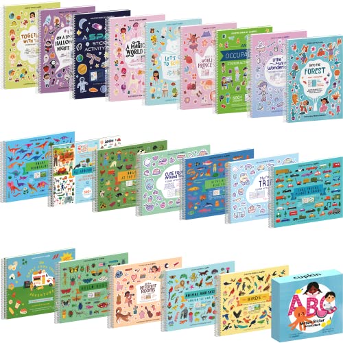 Cupkin Mosaic Sticker Art Kits for Kids and Adults - ABC Mosaics Art Craft Kit for Boys and Girls - 52 Page Sticker by Number Mosaic Kit with 3,000+ Jewel + Foam Stickers Arts and Crafts for Kids by CUPKIN