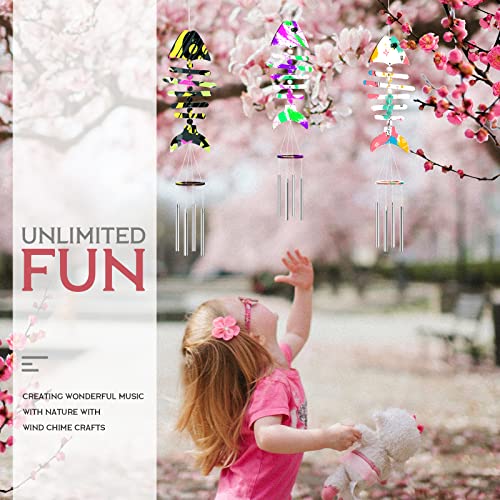 Gooidea 3-Pack Make A Wind Chime Kits- Arts and Crafts for Kids Ages 4 5 6 7 8 DIY Kids Crafts Kits Christmas Birthday Gifts for Boys & Girls from Gooidea