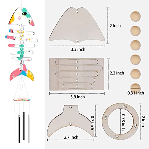 Gooidea 3-Pack Make A Wind Chime Kits- Arts and Crafts for Kids Ages 4 5 6 7 8 DIY Kids Crafts Kits Christmas Birthday Gifts for Boys & Girls from Gooidea