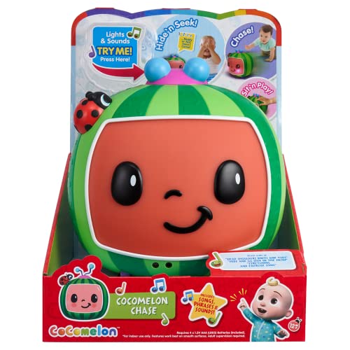 CoComelon Chase - 3 Ways to Play: Chase, Hide âN Seek, Sit âN Play - Sensory Play Activities - Plays Clips of Songs, âHeads Shoulders Knees and Toesâ & âAnimal Dance Songâ (CMI0013) from Jazwares, LLC