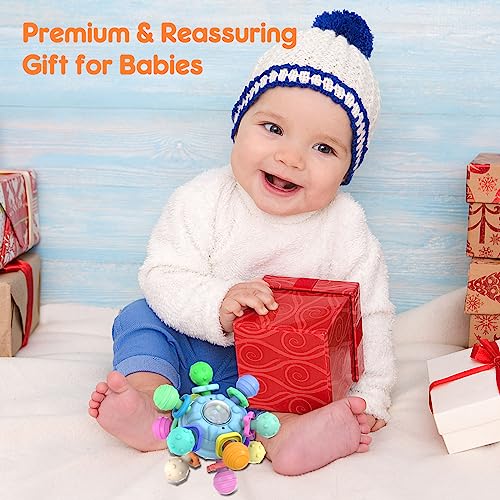 Baby Sensory Teething Teether Toys: Teething Toys for Babies 0-6 Months, Baby Toys 6 to 12 Months, Baby Teething Ball, Infant Toys for 0 3 6 9 12 Months, Baby Girls Boys Gift(Blue) by Shantou ZengYi Technology Co., Ltd
