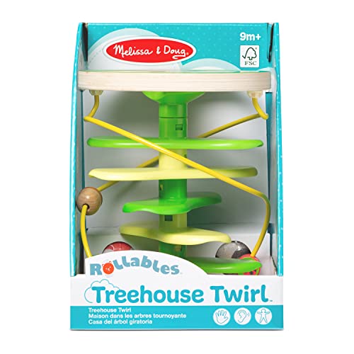 Melissa & Doug Rollables Treehouse Twirl Infant and Toddler Toy (3 Pieces) - FSC-Certified Materials from Melissa & Doug