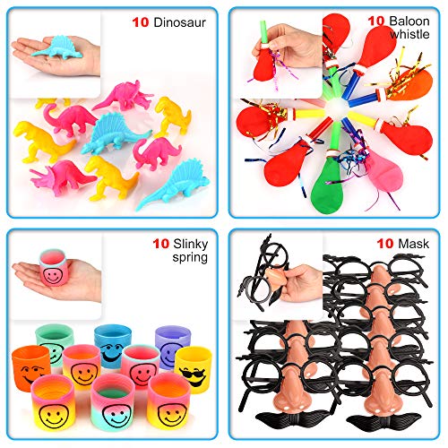 S SWIRLLINE Party Favors Kids Pinata Filler- 122 PCS Carnival Prizes Toys Bulk Assortment - Boys Girls Birthday Easter Egg Filler - Treasure Box Chest Classroom from S SWIRLLINE