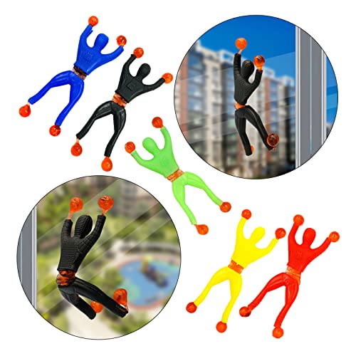 DoDoMagxanadu 14 Pack Vinyl Assorted Stretchy Sticky Toy Novelty Fidget Toy Including Large Sticky Hands, Wall Climber Men, Hammers, Snakes,Lizards,Crocodile and Flying Frogs for Party Favor Kids from Mx