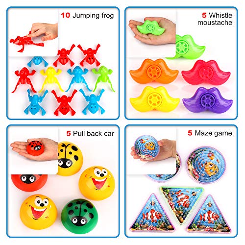 S SWIRLLINE Party Favors Kids Pinata Filler- 122 PCS Carnival Prizes Toys Bulk Assortment - Boys Girls Birthday Easter Egg Filler - Treasure Box Chest Classroom from S SWIRLLINE