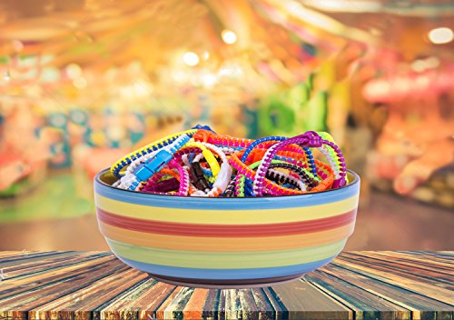 UpBrands 48 Fidget Toys Friendship Zipper Bracelets 7 Â½â, Party Favors for Kids, Sensory Bulk Set Neon Colors, Kit for Valentines, Birthday, Goodie Bag, Easter Egg Basket Stuffers, Pinata Fillers by Dansaco LLC