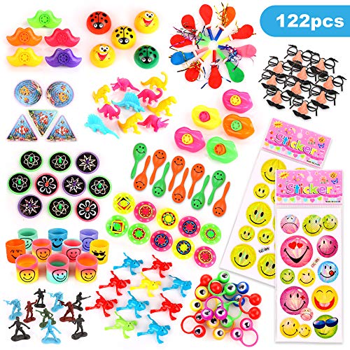 S SWIRLLINE Party Favors Kids Pinata Filler- 122 PCS Carnival Prizes Toys Bulk Assortment - Boys Girls Birthday Easter Egg Filler - Treasure Box Chest Classroom from S SWIRLLINE