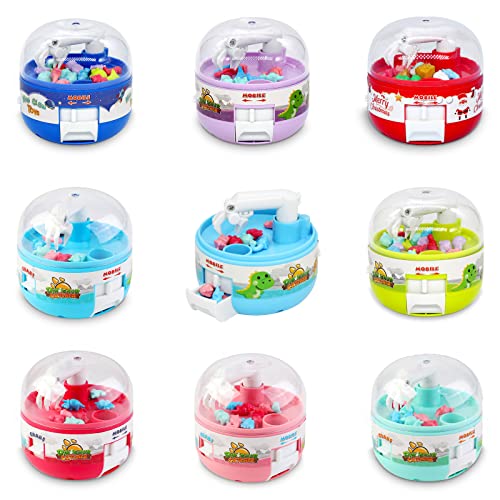 Mini Claw Machine Toys for Kids & Adults with Mini Dinosaur Figures Claw Machine Prizes, Mini Stuff Things that Actually Work, Mini Arcade Game Miniature Novelty Toys for 3+ Year Old Boys & Girls by Yanpoake
