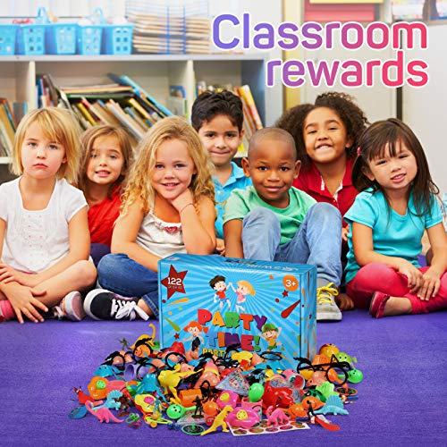 S SWIRLLINE Party Favors Kids Pinata Filler- 122 PCS Carnival Prizes Toys Bulk Assortment - Boys Girls Birthday Easter Egg Filler - Treasure Box Chest Classroom from S SWIRLLINE