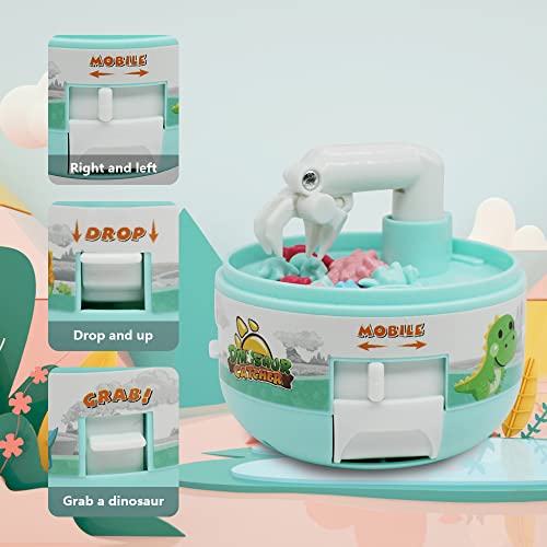 Mini Claw Machine Toys for Kids & Adults with Mini Dinosaur Figures Claw Machine Prizes, Mini Stuff Things that Actually Work, Mini Arcade Game Miniature Novelty Toys for 3+ Year Old Boys & Girls by Yanpoake