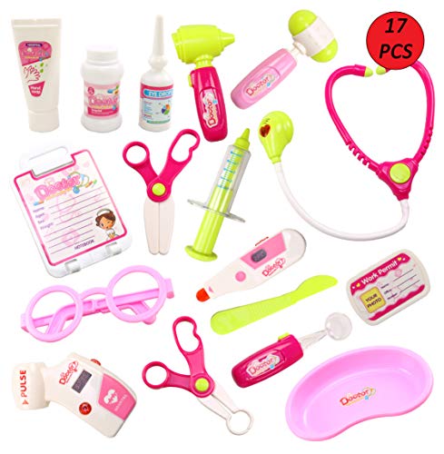 Smart Novelty Doctor Cart Toy Set - Medical Kit Toy Cart with Stethoscope and Toy Accessories - Cute Doctor Set for Kids and Toddlers Ages 3 and Up Childrens Role Play Educational Toys from Smart Novelty