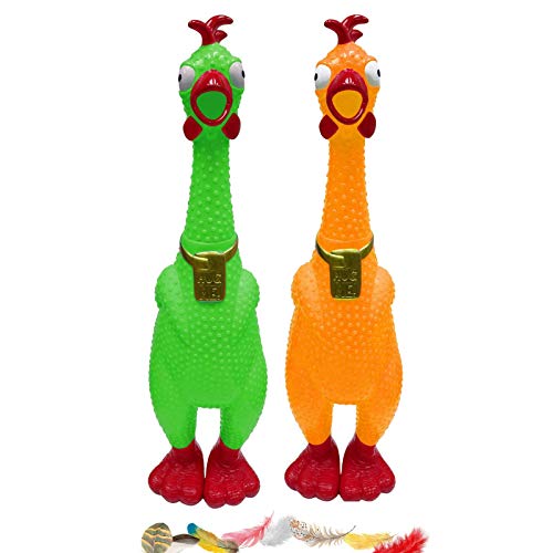 Animolds Hug Me Giant Rubber Chicken- Huge Screaming Rubber Chicken Toy for Kids Novelty Extra Large Squeaky Toy | Our Biggest Chicken Yet! (2-Pack) from Flash Sales