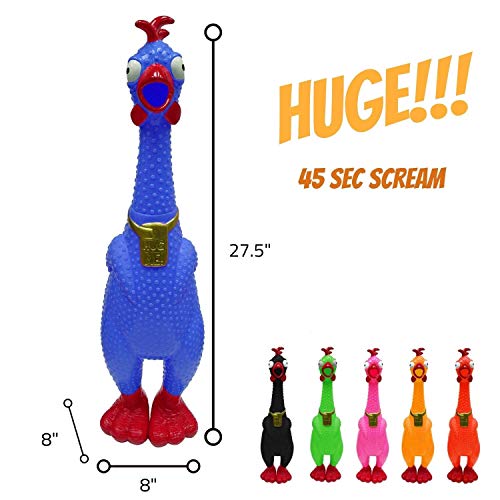 Animolds Hug Me Giant Rubber Chicken- Huge Screaming Rubber Chicken Toy for Kids Novelty Extra Large Squeaky Toy | Our Biggest Chicken Yet! (2-Pack) from Flash Sales