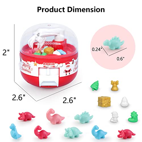 Mini Claw Machine Toys for Kids & Adults with Mini Dinosaur Figures Claw Machine Prizes, Mini Stuff Things that Actually Work, Mini Arcade Game Miniature Novelty Toys for 3+ Year Old Boys & Girls by Yanpoake