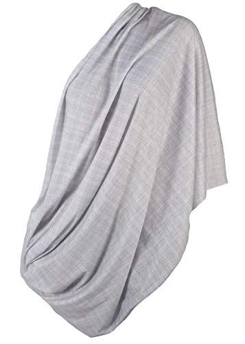 LK Baby Infinity Nursing Scarf Breastfeeding Cover Ultra Soft Premium Jersey Polyester- 100% AZO free and Safe for Baby (Light Grey Pattern) from LK Baby