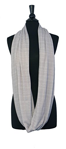 LK Baby Infinity Nursing Scarf Breastfeeding Cover Ultra Soft Premium Jersey Polyester- 100% AZO free and Safe for Baby (Light Grey Pattern) from LK Baby