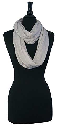 LK Baby Infinity Nursing Scarf Breastfeeding Cover Ultra Soft Premium Jersey Polyester- 100% AZO free and Safe for Baby (Light Grey Pattern) from LK Baby