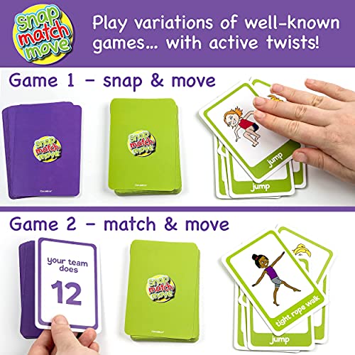 Covelico Exercise Cards Kids | Physical Education Equipment | Play Memory Game, Go Fish and Snap Card Game for Kids | Kids Exercise Equipment | Toddler Workout Equipment for Physical Activity Games from Covelico PTY LTD