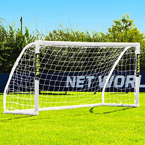 FORZA 8 x 4 Match Soccer Goal Post | 8ft x 4ft Soccer Goals for Junior Matches or Backyard Games | Soccer Training Equipment for Kids | Soccer Net & Soccer Goal by Net World Sports