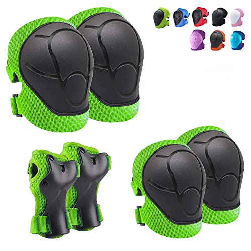 Knee Pads for Kids Kneepads and Elbow Pads Toddler Protective Gear Set Kids Elbow Pads and Knee Pads for Girls Boys with Wrist Guards 3 in 1 for Skating Cycling Bike Rollerblading Scooter [Upgraded] by CKE M
