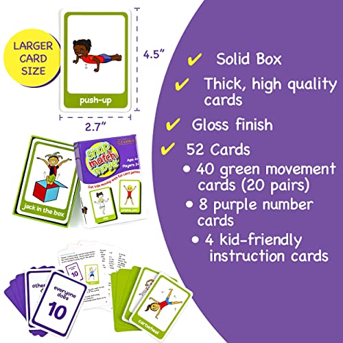Covelico Exercise Cards Kids | Physical Education Equipment | Play Memory Game, Go Fish and Snap Card Game for Kids | Kids Exercise Equipment | Toddler Workout Equipment for Physical Activity Games from Covelico PTY LTD