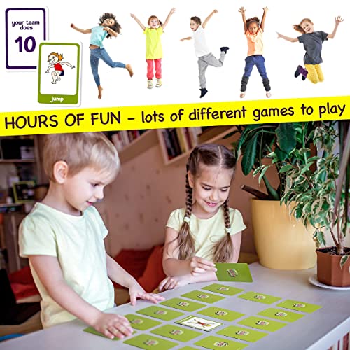 Covelico Exercise Cards Kids | Physical Education Equipment | Play Memory Game, Go Fish and Snap Card Game for Kids | Kids Exercise Equipment | Toddler Workout Equipment for Physical Activity Games from Covelico PTY LTD