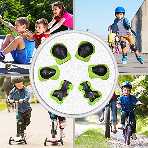 Knee Pads for Kids Kneepads and Elbow Pads Toddler Protective Gear Set Kids Elbow Pads and Knee Pads for Girls Boys with Wrist Guards 3 in 1 for Skating Cycling Bike Rollerblading Scooter [Upgraded] by CKE M