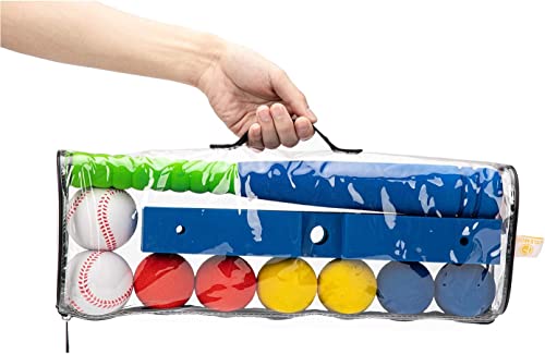 CeleMoon 16.5 inch Kids Foam T Ball Baseball Set Toy for Toddlers, 8 Different Colored Balls Included + Carry/Organize Bag, for Kids 3 Years from CeleMoon