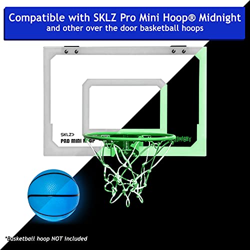 5 Inch Glow in The Dark Mini Basketball | Blue Glow in The Dark Basketball for Over The Door Mini Hoop Basketball & Kids Basketball | PVC Small Basketball for Indoor Hoops or Outdoor Play (2 Pack) by Botabee