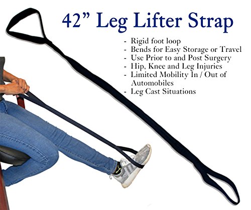 RMS 7-Piece Hip Knee Replacement Kit with Leg Lifter, 19 and 32 inch Rotating Reacher Grabber, Long Handle Shoe Horn, Sock Aid, Dressing Stick, Bath Sponge - Ideal for Knee or Back Surgery Recovery from Royal Medical Solutions