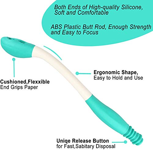 Toilet Aids Tools, Long Reach Comfort Wipe, Bottom Buddy Toilet Tissue Wiping Aid Ideal Daily Living Bathroom Aid for Limited Mobility by Momowoa