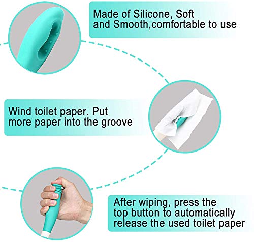 Toilet Aids Tools, Long Reach Comfort Wipe, Bottom Buddy Toilet Tissue Wiping Aid Ideal Daily Living Bathroom Aid for Limited Mobility by Momowoa