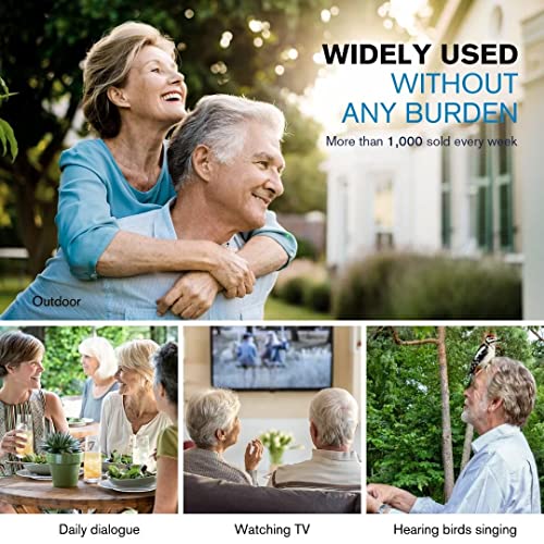 [New] iBstone Rechargeable Hearing Amplifier to Aid Hearing, Completely-in-Canal (CIC) Mini Digital Hearing Devices for Seniors & Adults, Blue & Red, Pair by iBstone