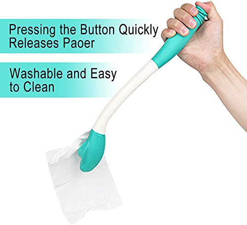Toilet Aids Tools, Long Reach Comfort Wipe, Bottom Buddy Toilet Tissue Wiping Aid Ideal Daily Living Bathroom Aid for Limited Mobility by Momowoa