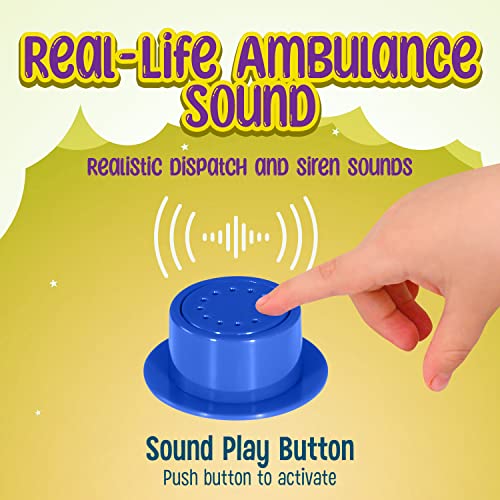 Ambulance Pop-up Play Tent for Kids with Sounds, Doctor Kit & Ball Pit for Toddlers & Up - Easy Setup Pop up Toy, Kids Tent for Indoor & Outdoor, Emergency Vehicle Playset, Pretend Play, Great Gift by Kiddzery