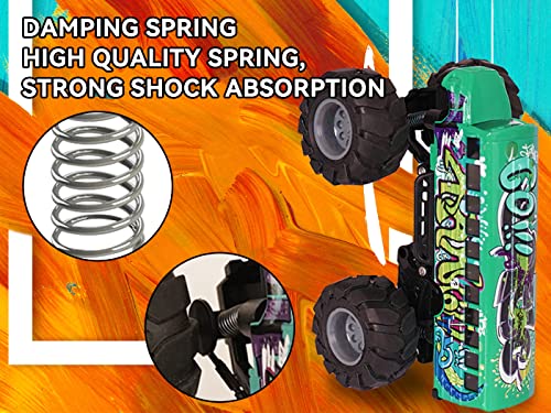 Crelloci School Bus Monster Truck Toy - 2 Pack Set Die Cast Yellow School Bus Toy, Pull Back Car Toys, Big Wheel Monster Truck Play Vehicles Gifts for Toddlers, Kids, Boys by Crelloci