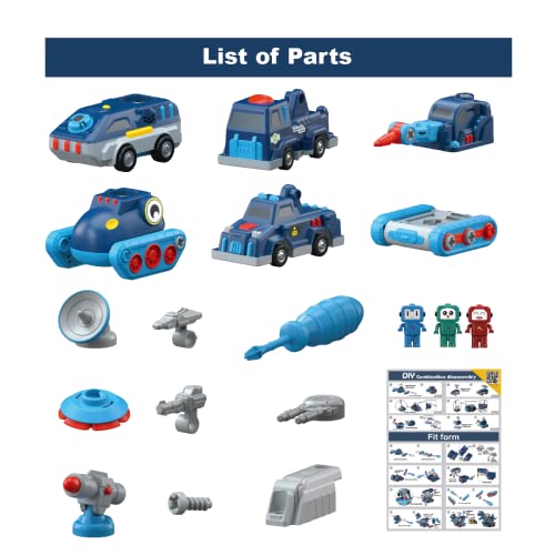 Toys for 5+ Year Old Boys, Assembled Robot Dinosaur, Magnetic Building Blocks Vehicles Play Set, Cars & Trucks Transform Into Robo Dino T-rex, Engineering STEM Toys & Gifts for Kids Aged 5 6 7 8 9 10+ by Pairez Toys