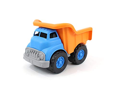 Green Toys Dump Truck, Blue/Orange - Pretend Play, Motor Skills, Kids Toy Vehicle. No BPA, phthalates, PVC. Dishwasher Safe, Recycled Plastic, Made in USA. by Green Toys