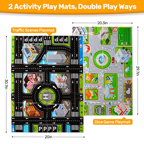 Vehicles Toys Set Pull Back Cars with 2 Play Mats, Die Cast Toy Cars,15 Toy Cars Include Construction Vehicles, fire Vehicles, etc.10 Road Signs 4 Dolls,Car Toys for Toddlers 3+ Years Old from Zhangzhou Shancheng Trading Co.,Ltd