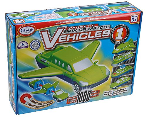 Magnetic Mix or Match Vehicles 1 Toy Play Set, 12 Pieces from Huntar Company Inc.