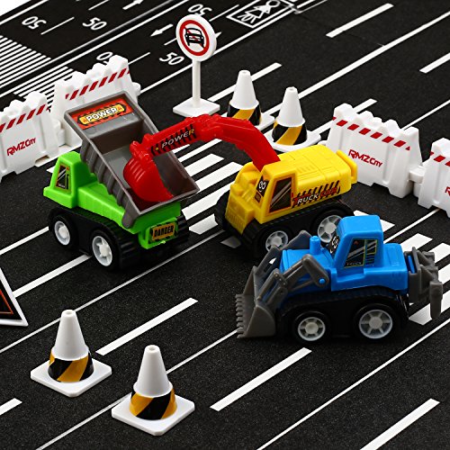 Pull Back Car, 12 Pcs Mini Truck Toy Kit Set, Play Construction Engineering Vehicle Educational Preschool for Children Boys Party Favors, Kids Birthday Game Gift Playset Classroom Reward by KarberDark