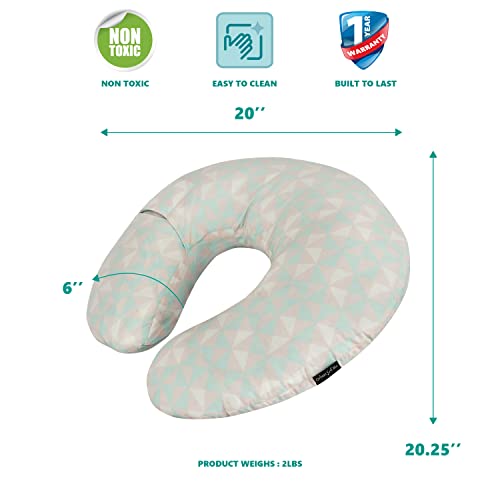 Dream On Me Beeboo Nursing Pillow and Positioner, Breastfeeding and Bottlefeeding Pillow, Removable and Washable Pillow Cover, Soft and Breathable Fabric, Pink and Blue from AmazonUs/DREAY