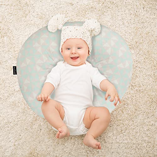 Dream On Me Beeboo Nursing Pillow and Positioner, Breastfeeding and Bottlefeeding Pillow, Removable and Washable Pillow Cover, Soft and Breathable Fabric, Pink and Blue from AmazonUs/DREAY