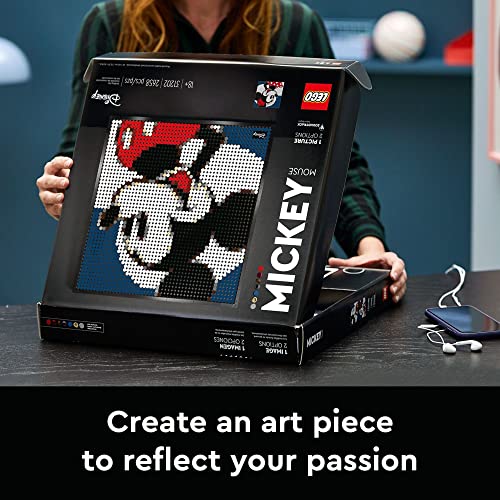 LEGO Art Disneyâs Mickey Mouse 31202 Craft Building Kit; A Wall Decor Set for Adults Who Love Creative Hobbies, New 2021 (2,658 Pieces) by LEGO