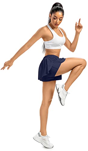 Leftear Flowy Gym Shorts Women Yoga Athletic Workout Running Biker Tennis Skirt High Waisted Sweat Spandex Cute Teen Girls Lounge Preppy Trendy Clothes Summer Outfits(Pack3,S) from 