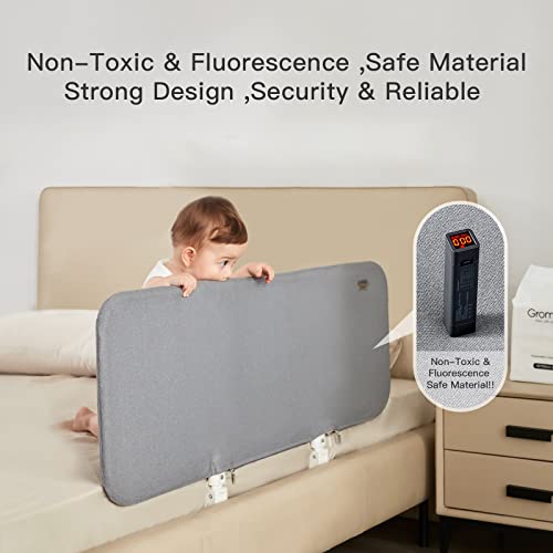 Gromast Toddler Bed Rails Guard Foldable Crib Rail Guard ,Baby Bed Rail for Toddlers /Elderly with Reinforced Anchor Safety for Cribs, Twin, Double, Full Size Queen & King Bed - Grey (32Inch) by Kunshan Baby Love Business Co., Ltd.