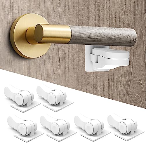 Baby Proofing Door Handle Lockï¼6-packï¼ï¼Child Safety Door Lever Lock ï¼Childproofing & Petproofing with 3M Adhesive, No Drilling Needed, Minimalist Design, Tool-Free Installation for Toddler Safety by yunkey