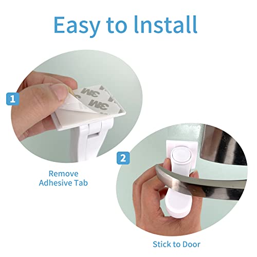 Baby Proofing Door Handle Lockï¼6-packï¼ï¼Child Safety Door Lever Lock ï¼Childproofing & Petproofing with 3M Adhesive, No Drilling Needed, Minimalist Design, Tool-Free Installation for Toddler Safety by yunkey