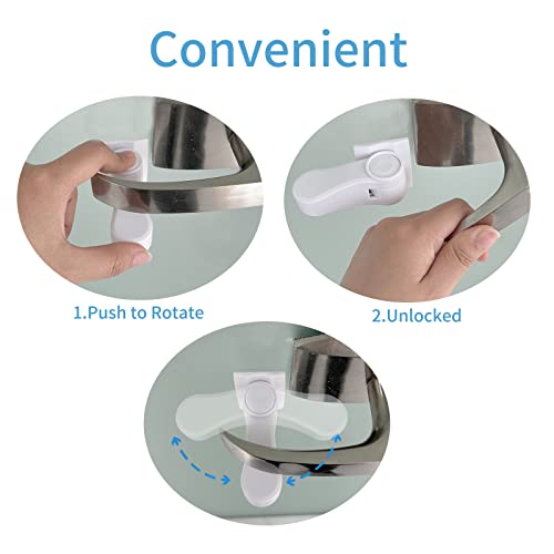Baby Proofing Door Handle Lockï¼6-packï¼ï¼Child Safety Door Lever Lock ï¼Childproofing & Petproofing with 3M Adhesive, No Drilling Needed, Minimalist Design, Tool-Free Installation for Toddler Safety by yunkey