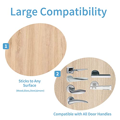 Baby Proofing Door Handle Lockï¼6-packï¼ï¼Child Safety Door Lever Lock ï¼Childproofing & Petproofing with 3M Adhesive, No Drilling Needed, Minimalist Design, Tool-Free Installation for Toddler Safety by yunkey